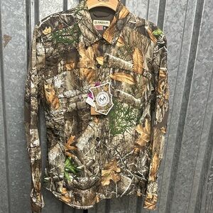 Magellan Outdoors Men’s Long Sleeve Camo Button-Down Shirt - Brown Green Tan